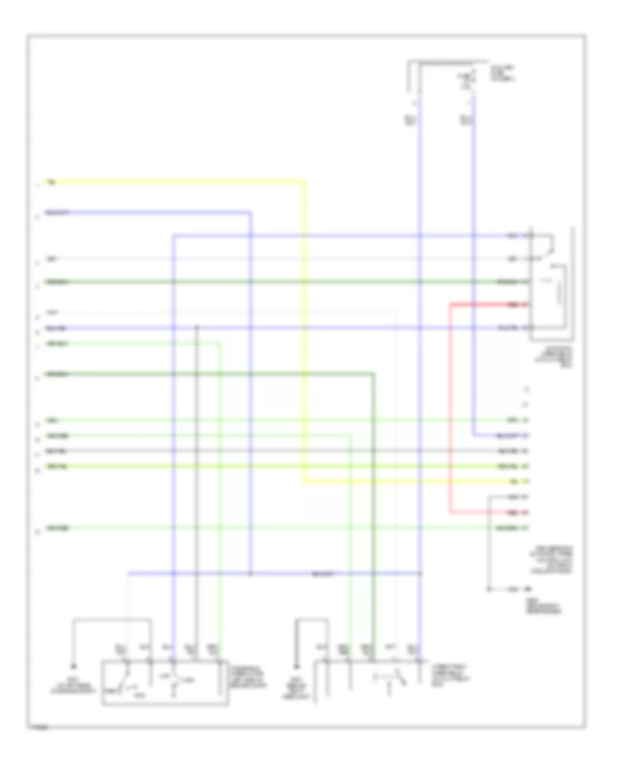 Электросхема переднего дворника стеклоочистителя и омывателя, С Авто Система Дворника (2 из 2) для Acura MDX Touring 2003