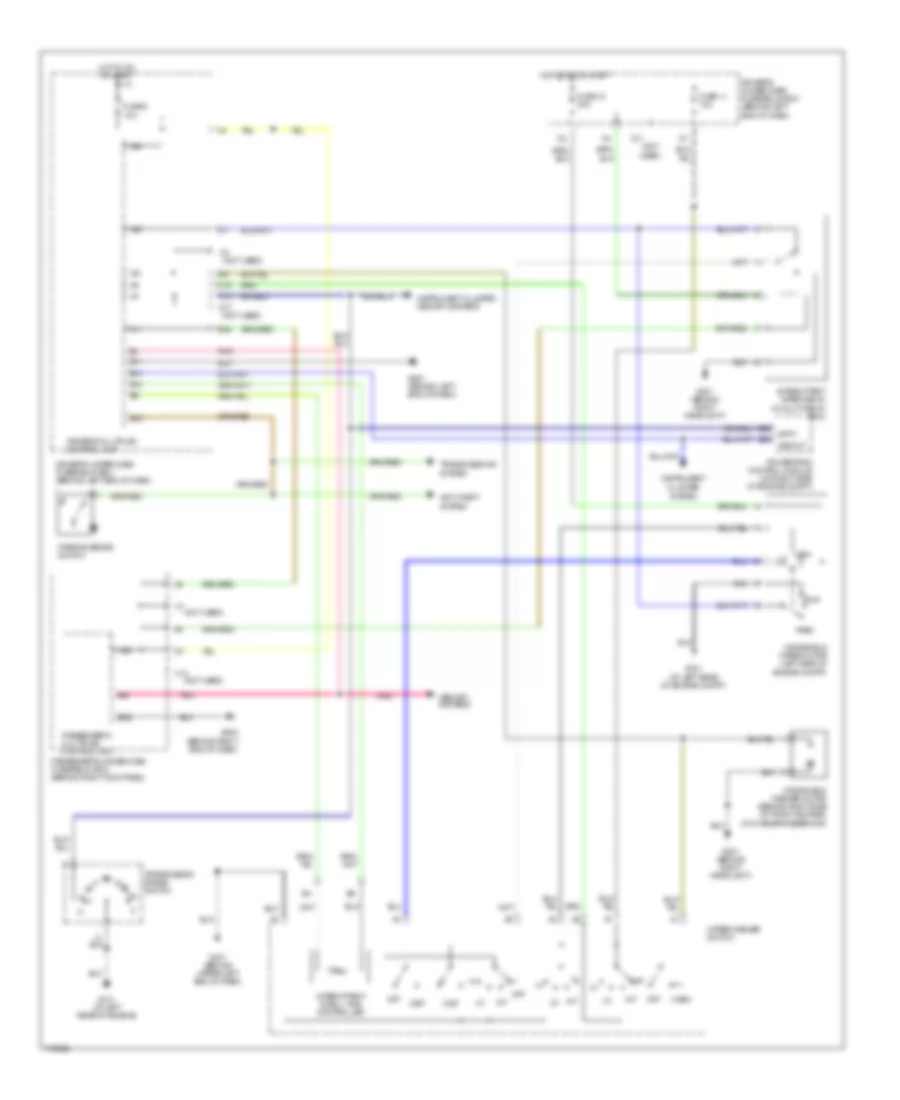Электросхема переднего дворника стеклоочистителя и омывателя, без Авто Система Дворника для Acura MDX Touring 2003