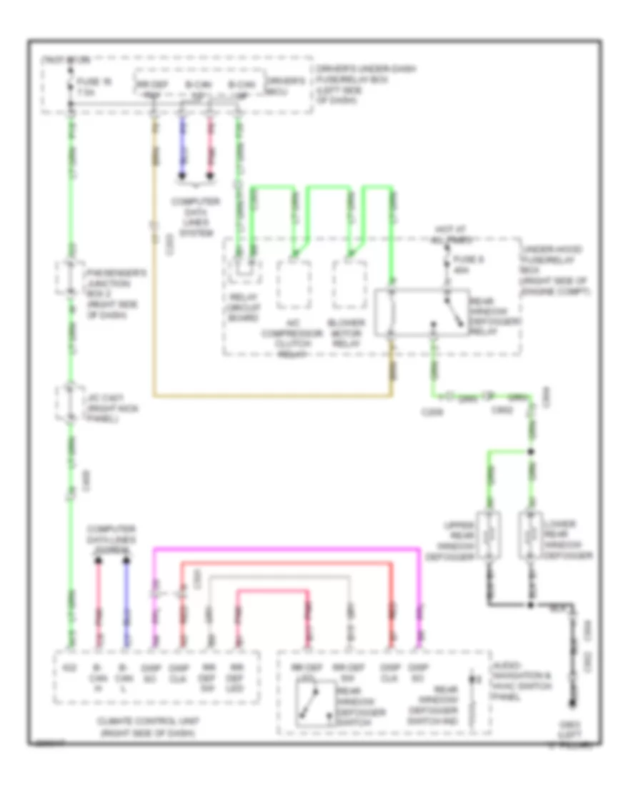 Rear Defogger Wiring Diagram for Acura ZDX 2013
