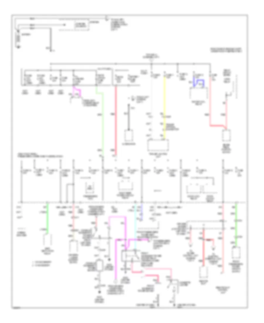 Power Distribution Wiring Diagram 1 of 7 for Acura ZDX 2013