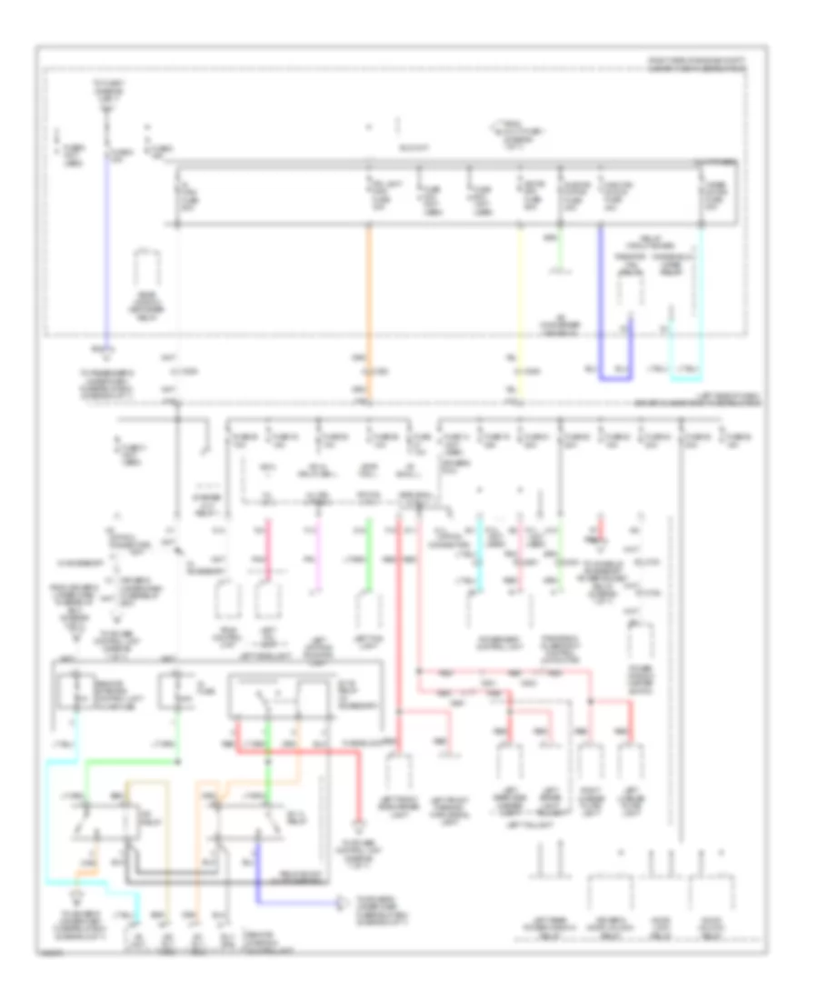 Power Distribution Wiring Diagram (3 of 7) for Acura ZDX 2013