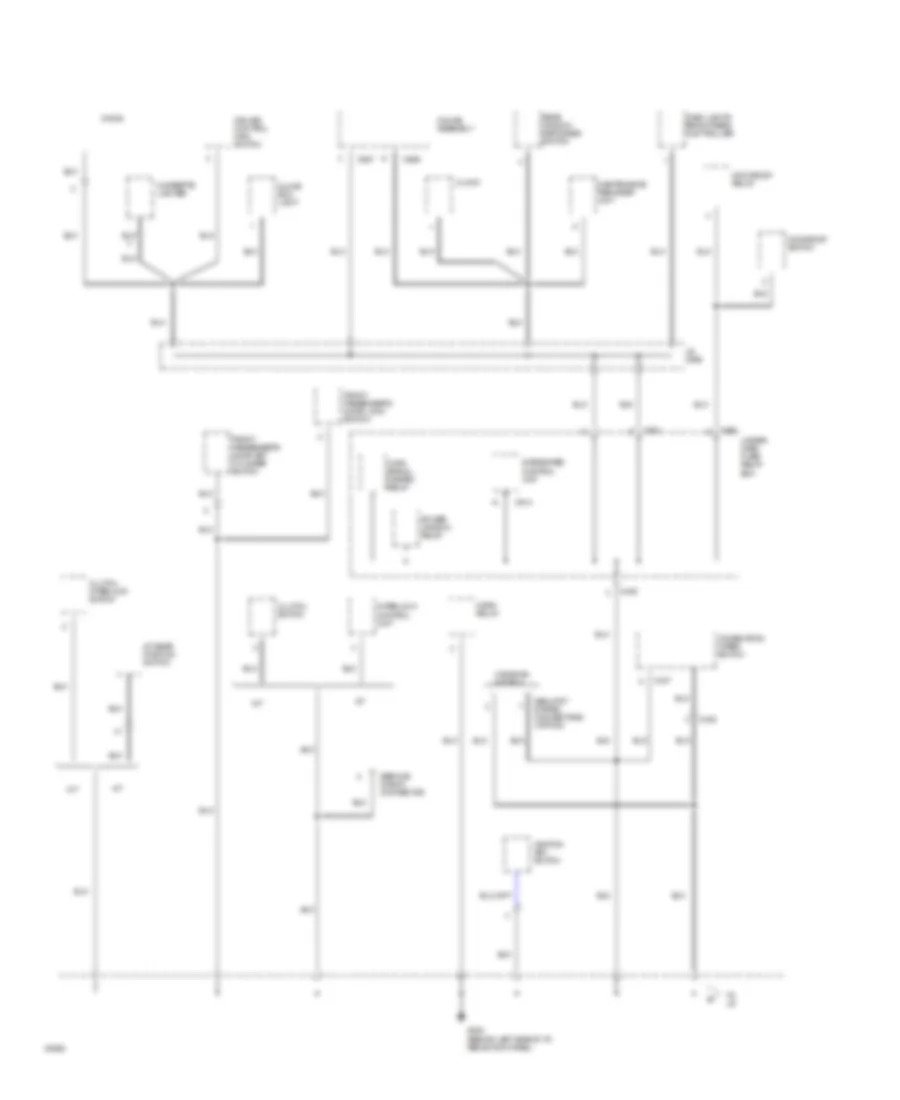 Ground Distribution Wiring Diagram (3 of 5) for Acura Integra LS 1994