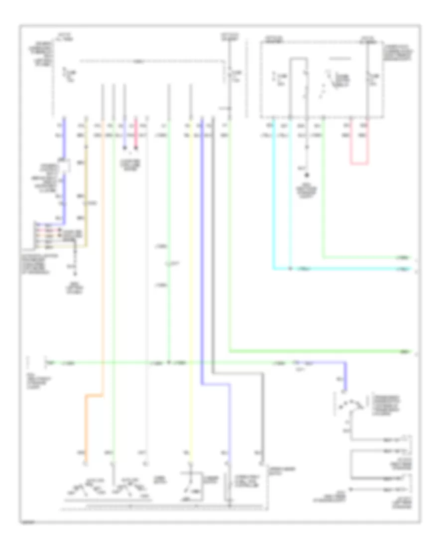 Электросхема передних стеклоочистителей дворников и омывателя лобового стекла (1 из 2) для Acura MDX SH-AWD 2014
