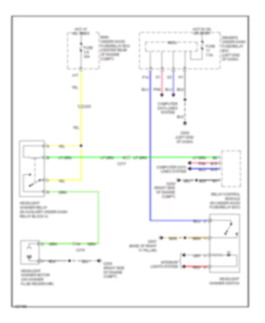 схема шайбы фары для Acura MDX SH-AWD 2014