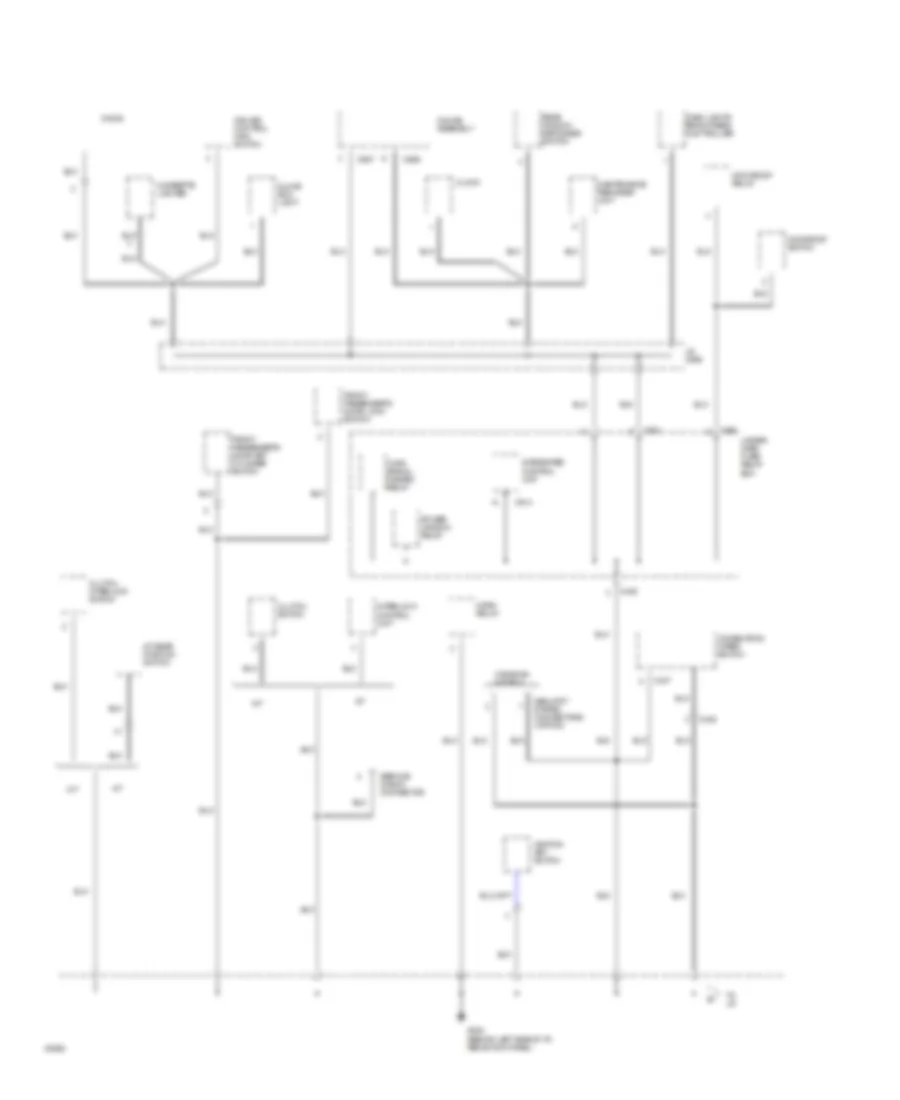 Ground Distribution Wiring Diagram 3 of 5 for Acura Integra RS 1994