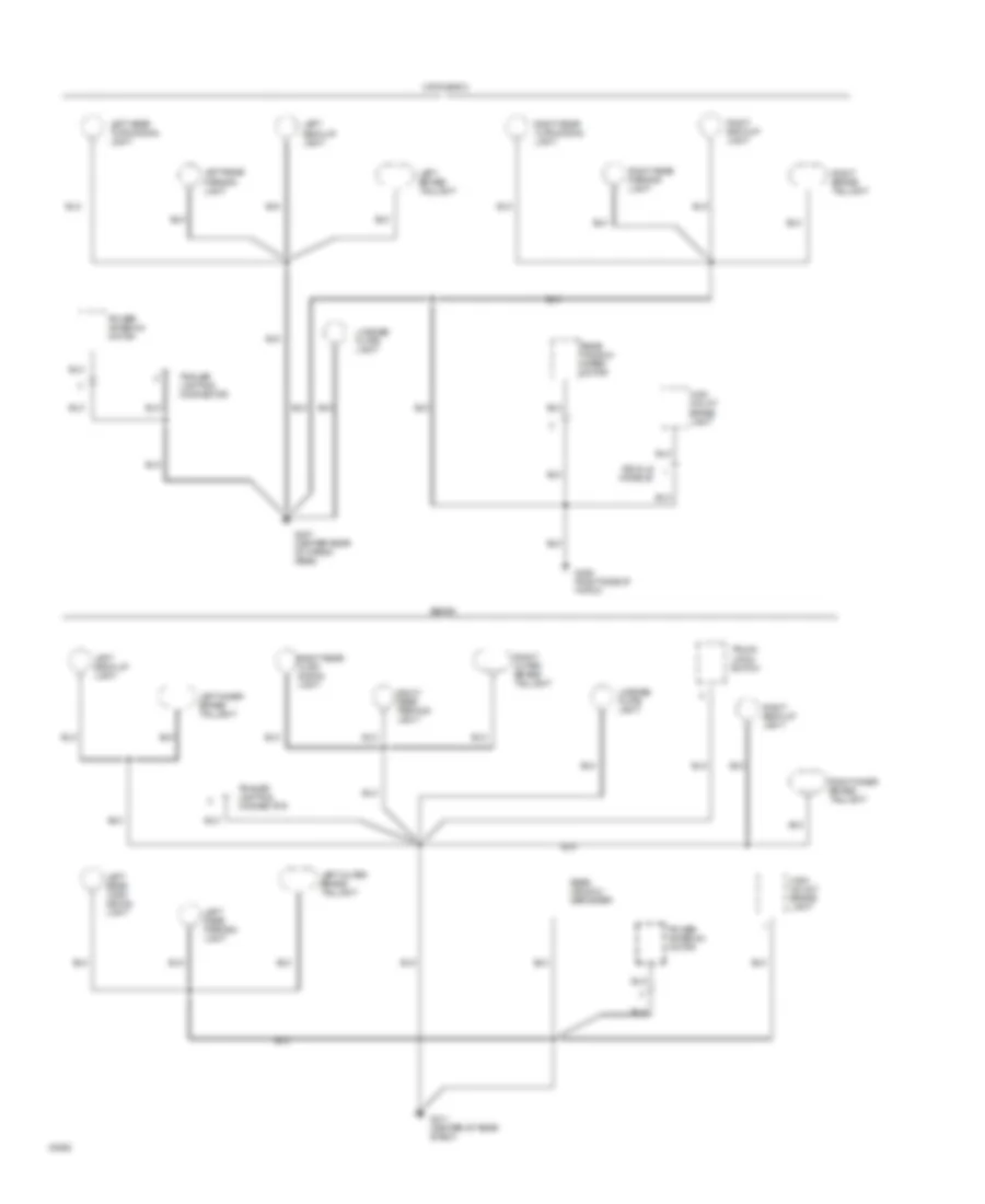 Ground Distribution Wiring Diagram 5 of 5 for Acura Integra RS 1994