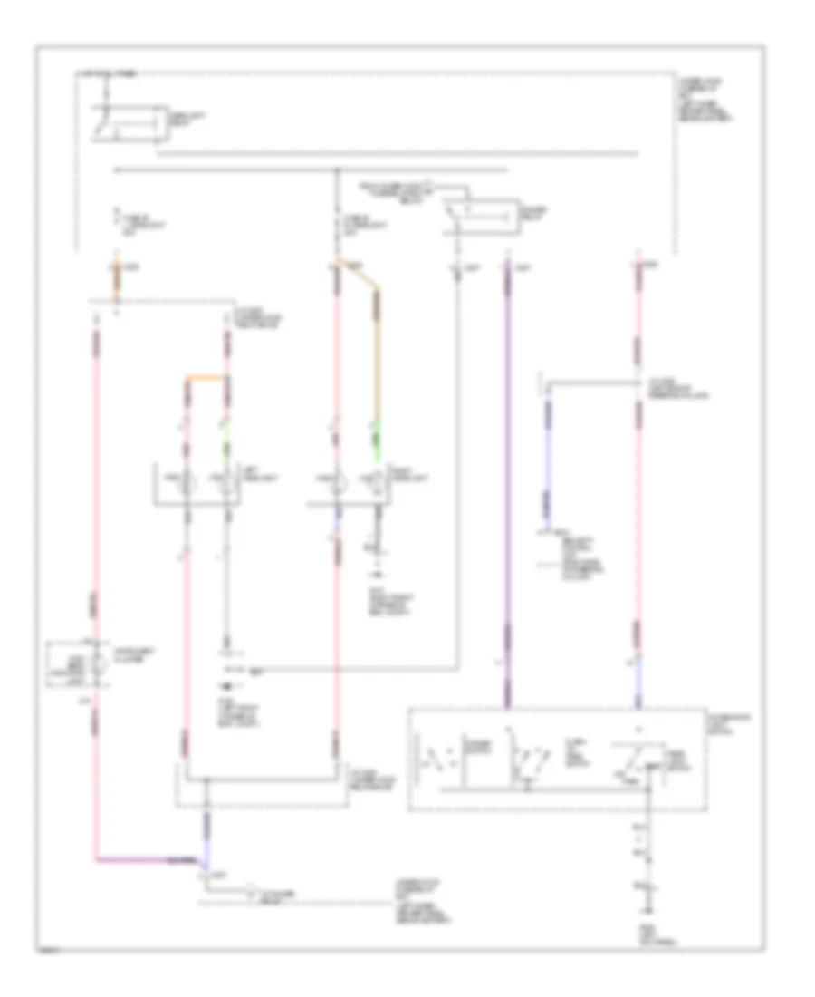 Headlamps Wiring Diagram, without DRL for Acura Legend GS 1994