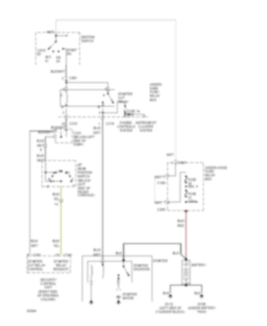 Starting Wiring Diagram A T for Acura Legend GS 1994
