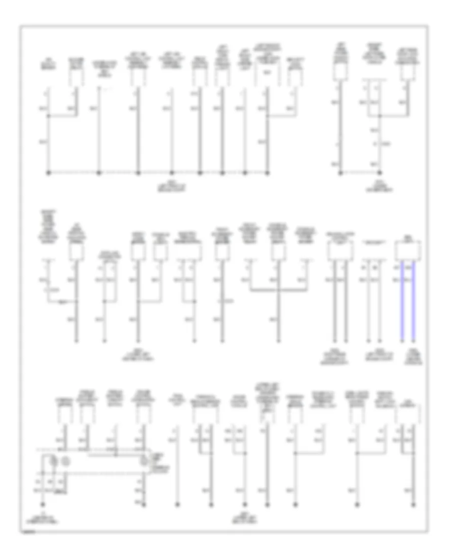 Ground Distribution Wiring Diagram (2 of 5) for Acura RLX 2014