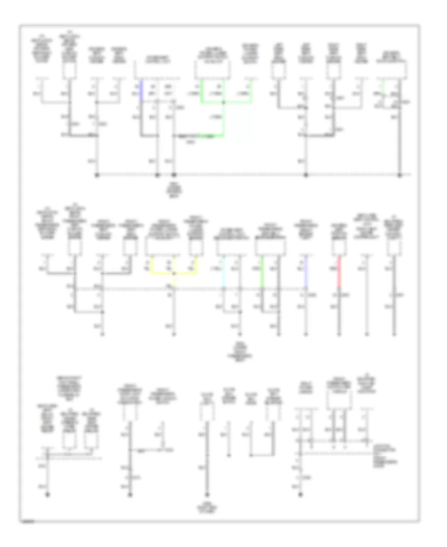 Ground Distribution Wiring Diagram (5 of 5) for Acura RLX 2014