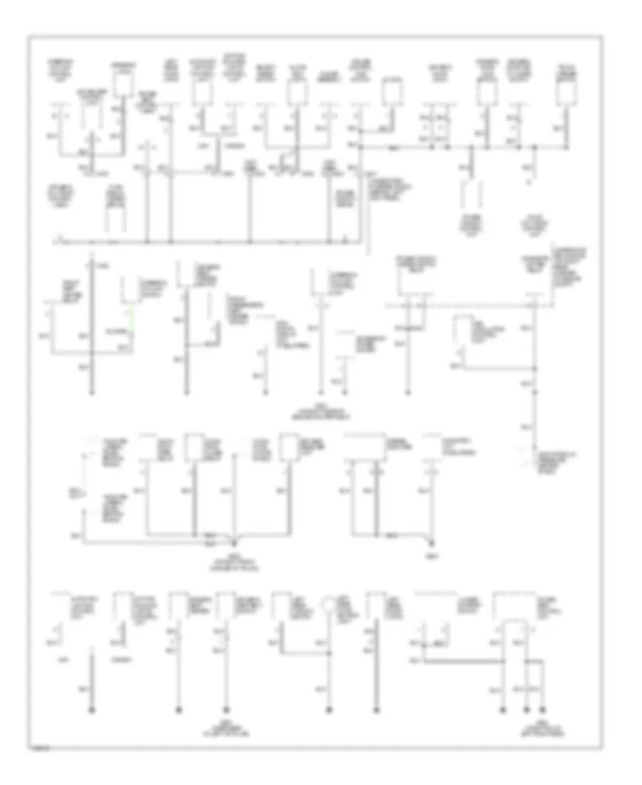 Ground Distribution Wiring Diagram 2 of 4 for Acura 3 5RL 2004