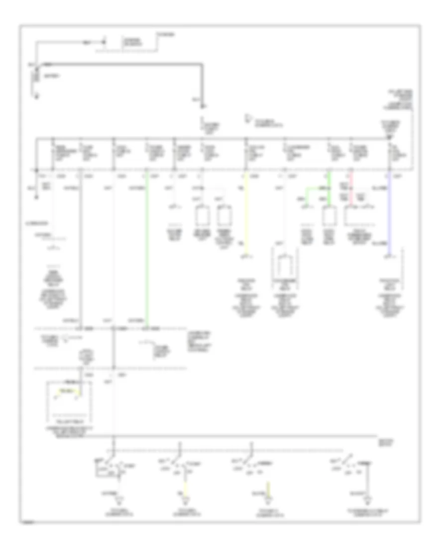 Power Distribution Wiring Diagram 1 of 5 for Acura 3 5RL 2004
