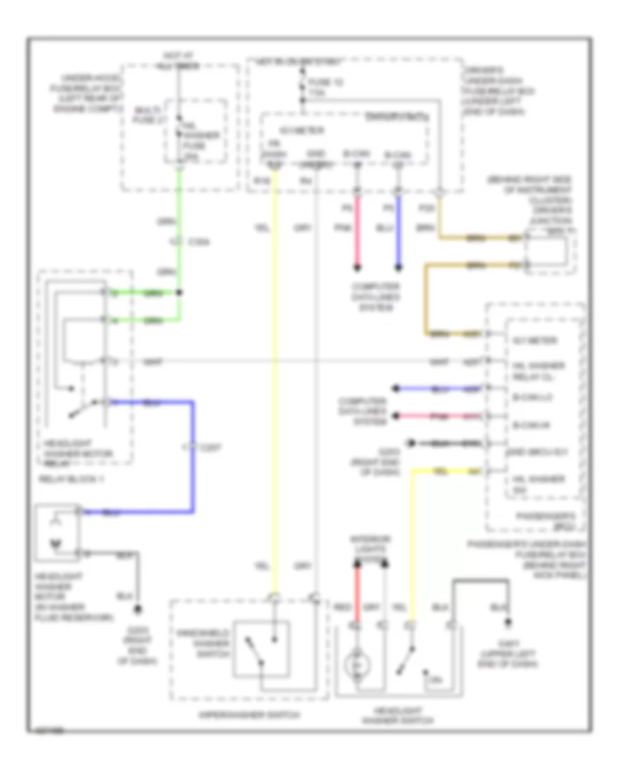схема шайбы фары для Acura TL 2014