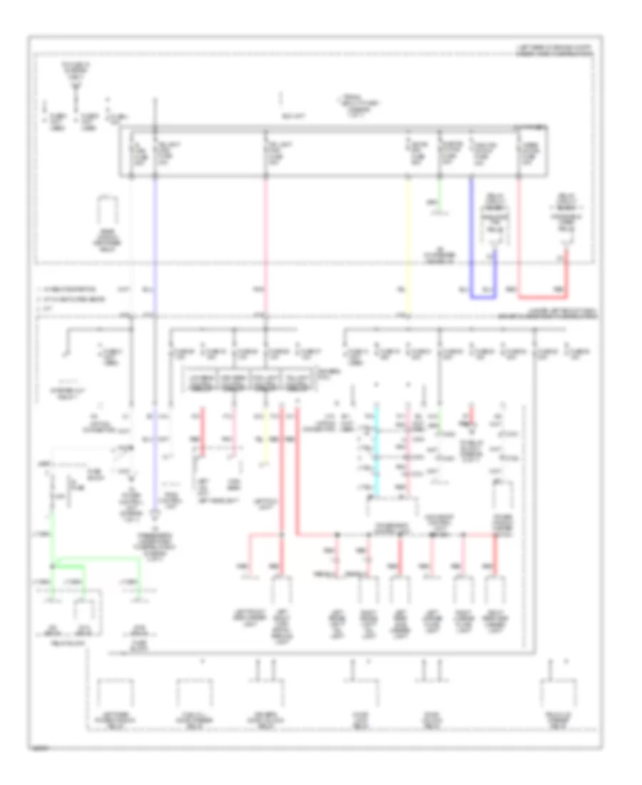 Power Distribution Wiring Diagram with Keyless Access 2 of 7 for Acura TL 2014