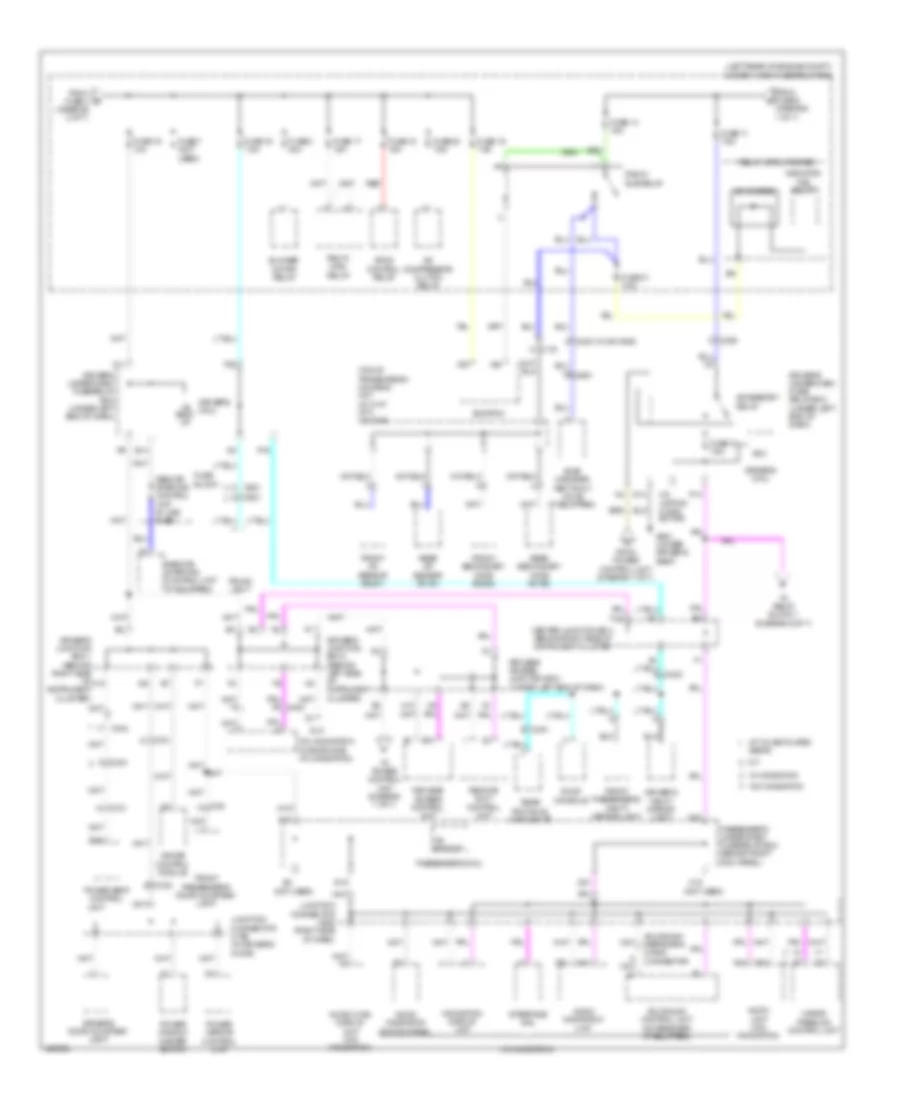 Power Distribution Wiring Diagram, with Keyless Access (3 of 7) for Acura TL 2014