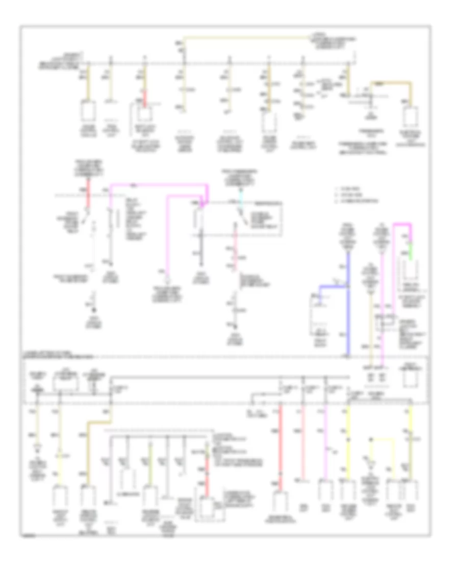Power Distribution Wiring Diagram, with Keyless Access (6 of 7) for Acura TL 2014