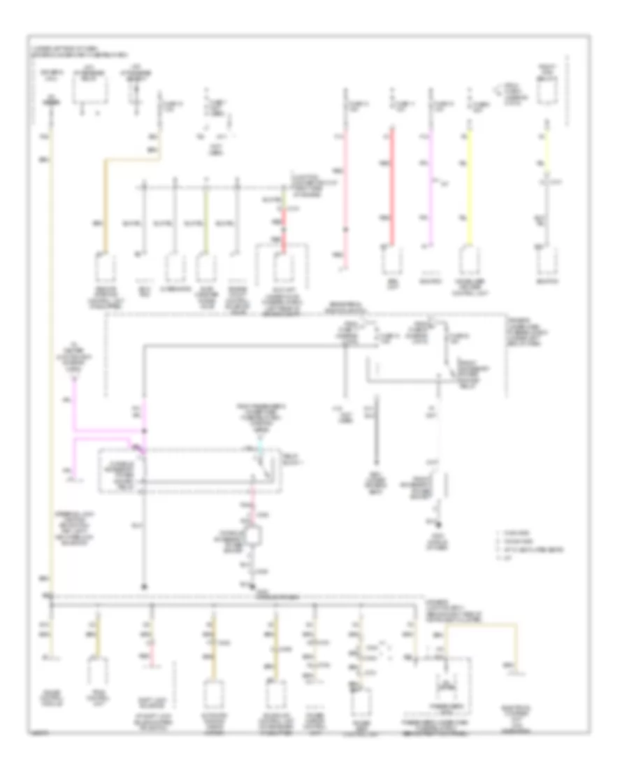 Power Distribution Wiring Diagram, without Keyless Access (6 of 6) for Acura TL 2014