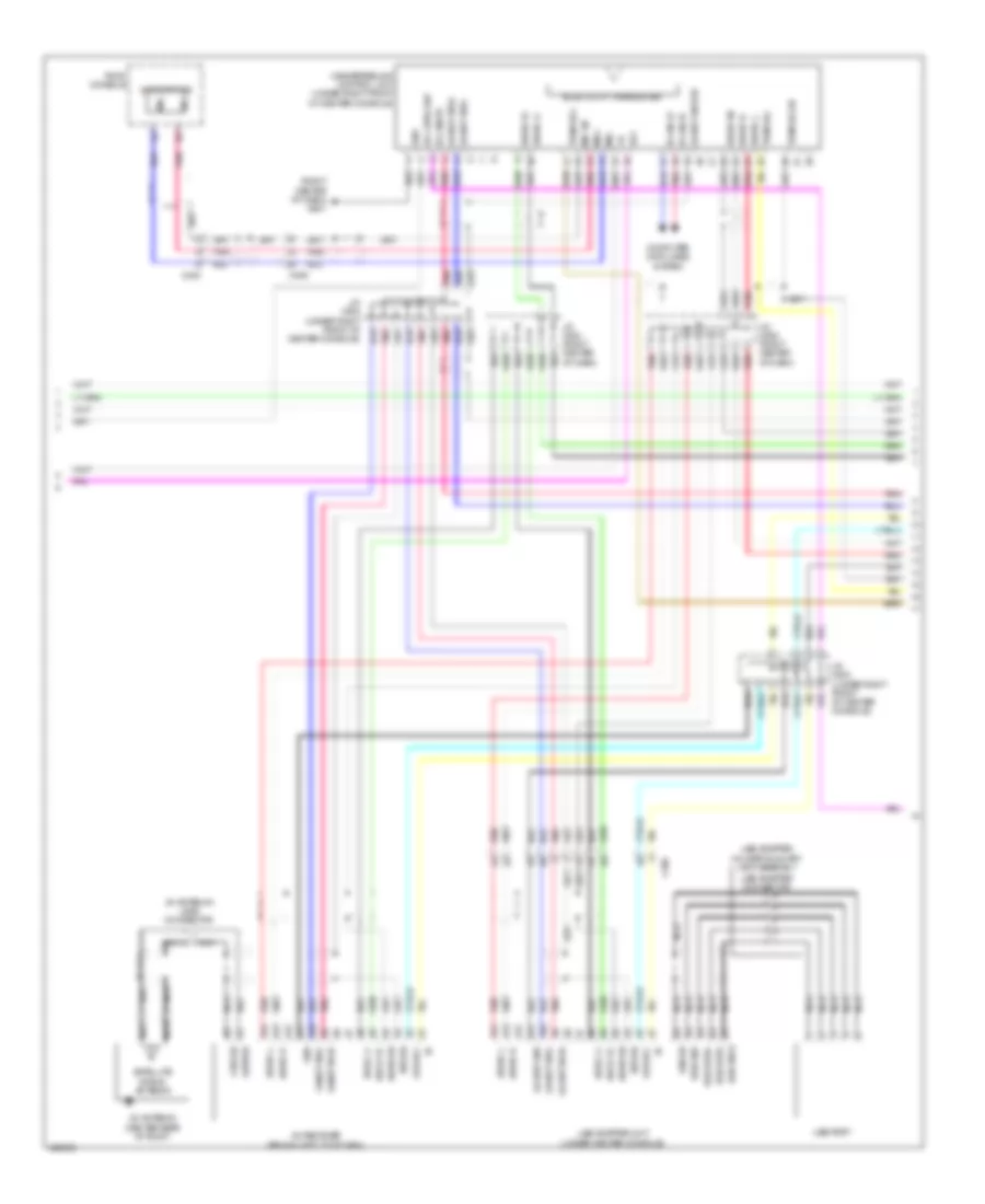 Radio Wiring Diagram, without Navigation (2 of 3) for Acura TL 2014