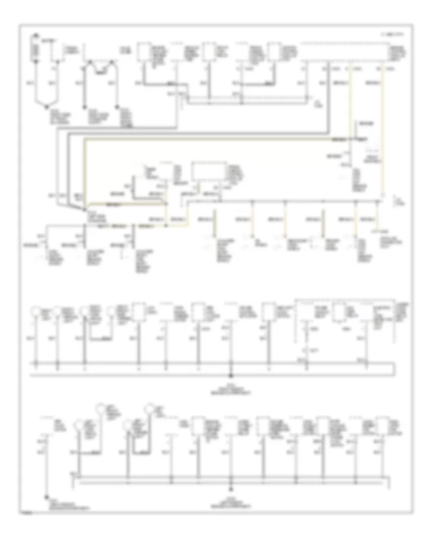 Ground Distribution Wiring Diagram 1 of 3 for Acura 2 5TL 1995