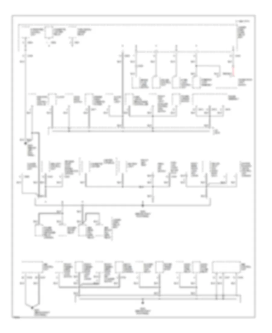 Ground Distribution Wiring Diagram (2 of 3) for Acura 2.5TL 1995