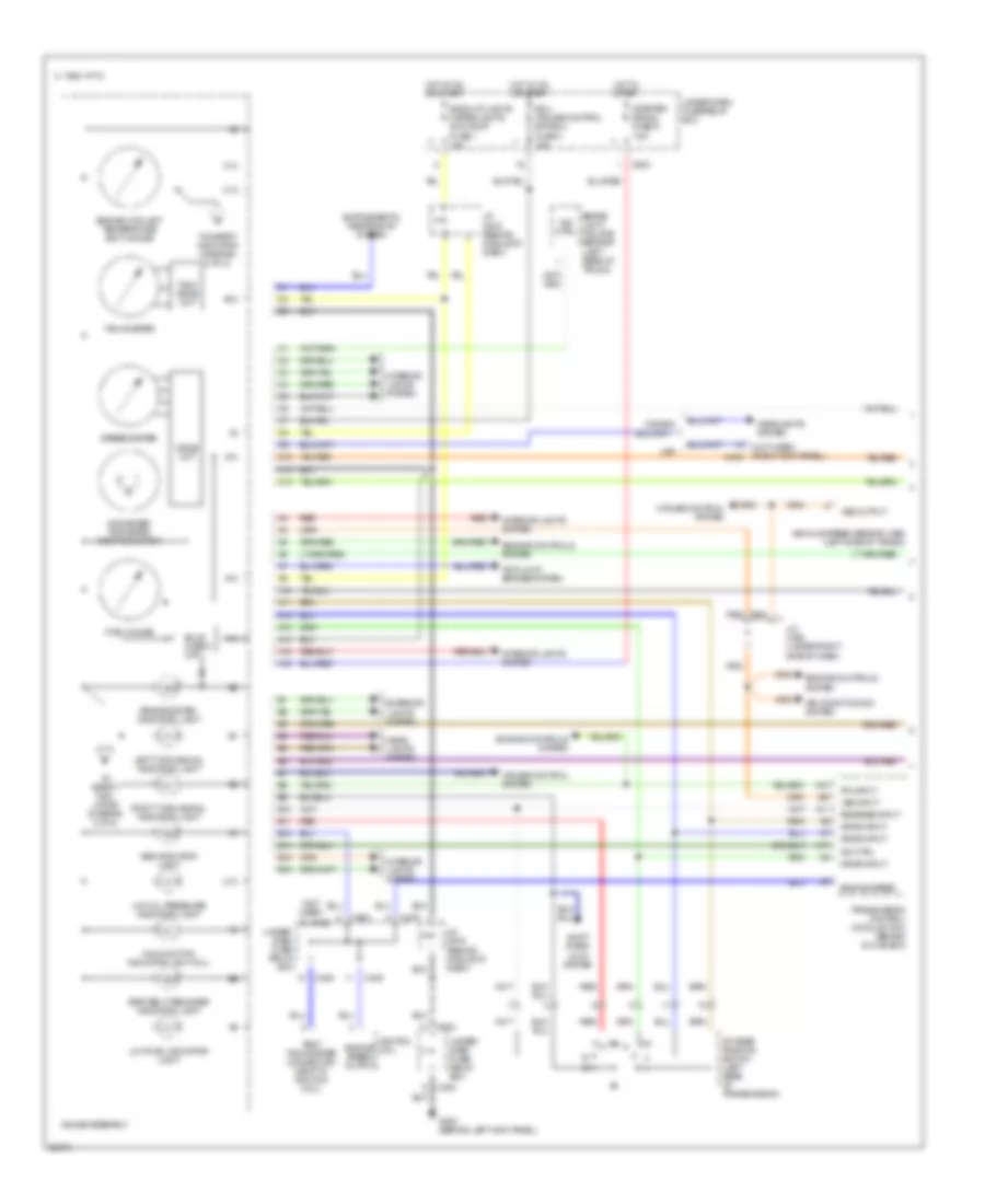 Instrument Cluster Wiring Diagram 1 of 2 for Acura 2 5TL 1995