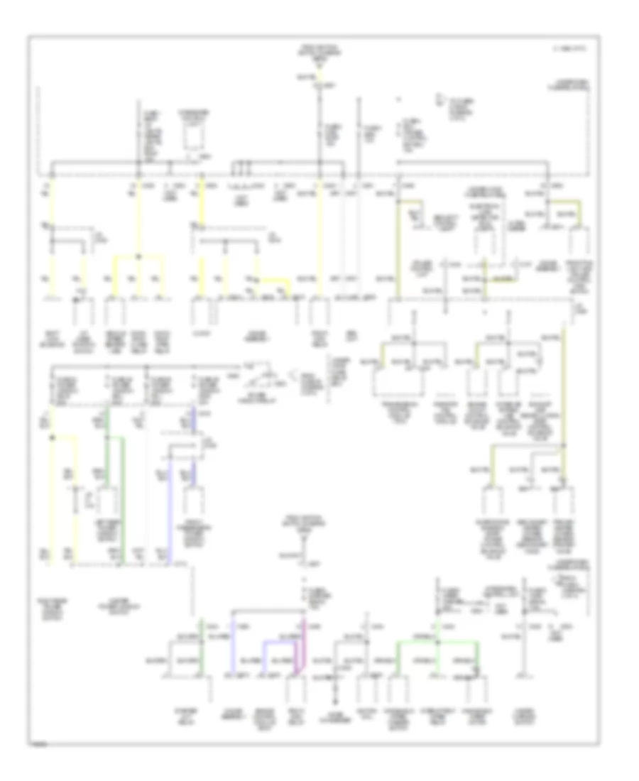 Power Distribution Wiring Diagram 4 of 4 for Acura 2 5TL 1995