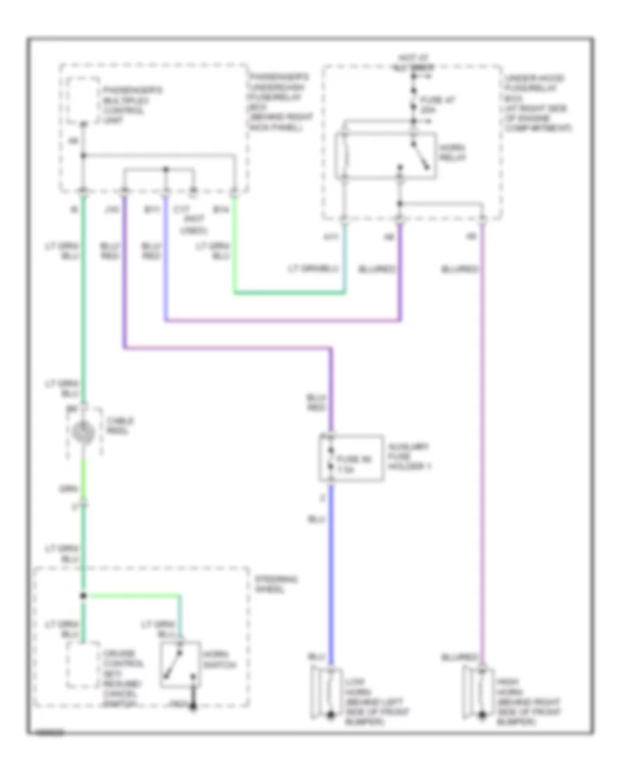 Horn Wiring Diagram for Acura MDX 2004