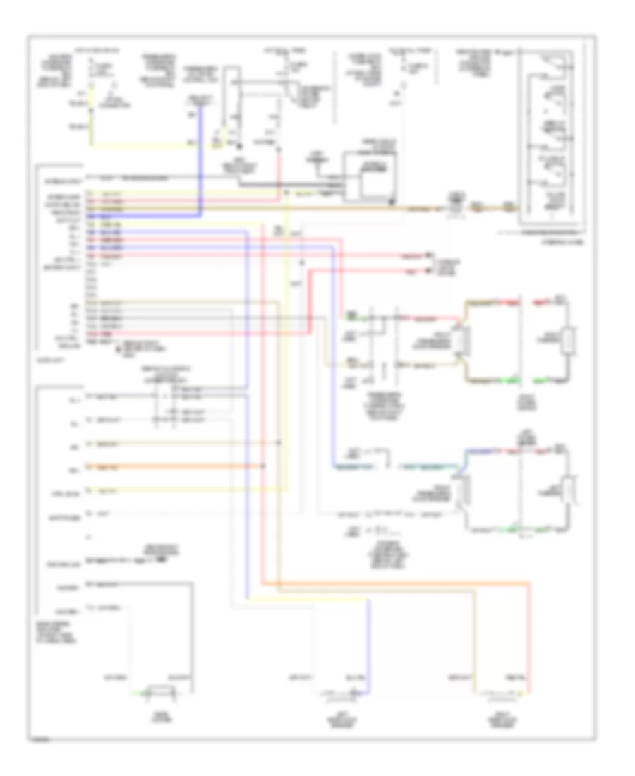 Radio Wiring Diagram, without Bose System for Acura MDX 2004