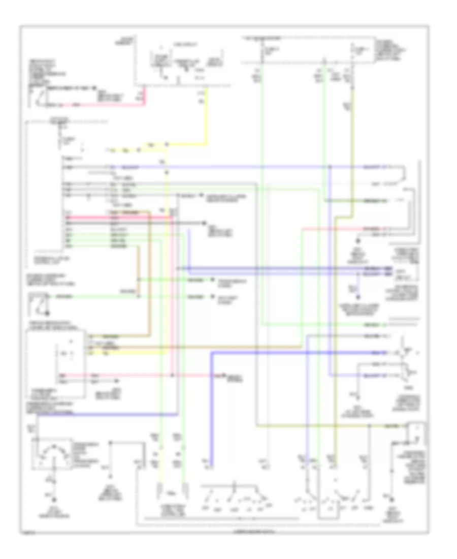 Электросхема передних стеклоочистителей дворников и омывателя лобового стекла, без Авто Система Дворника для Acura MDX 2004