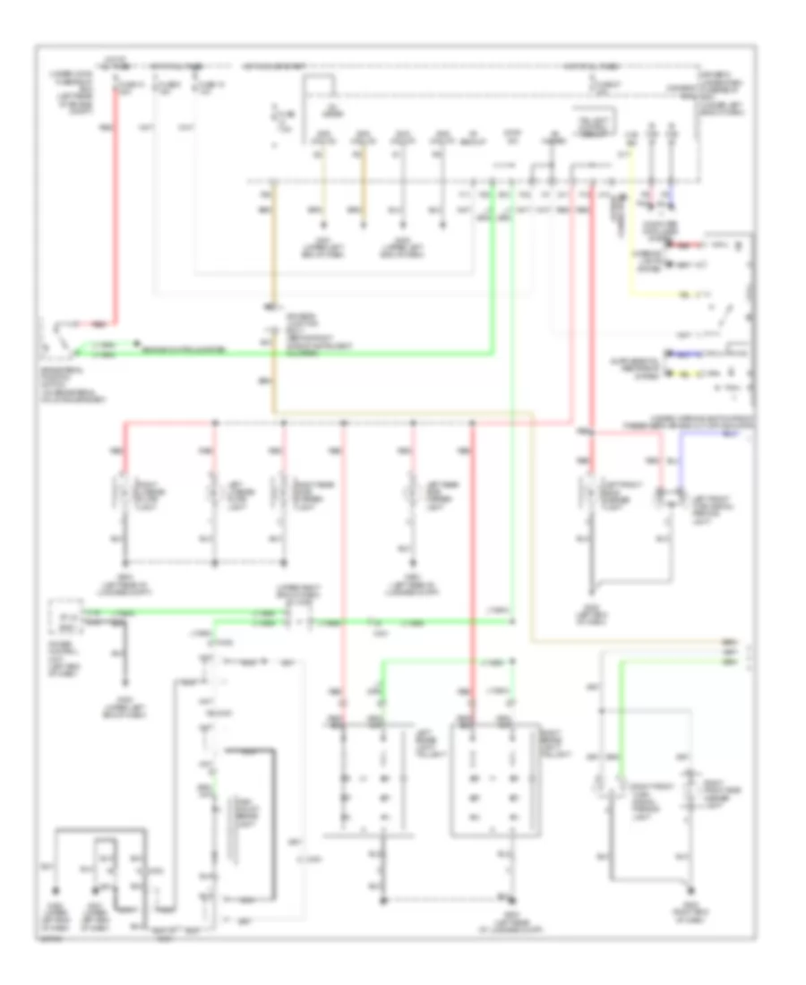 Exterior Lamps Wiring Diagram (1 of 2) for Acura TL SH-AWD 2014