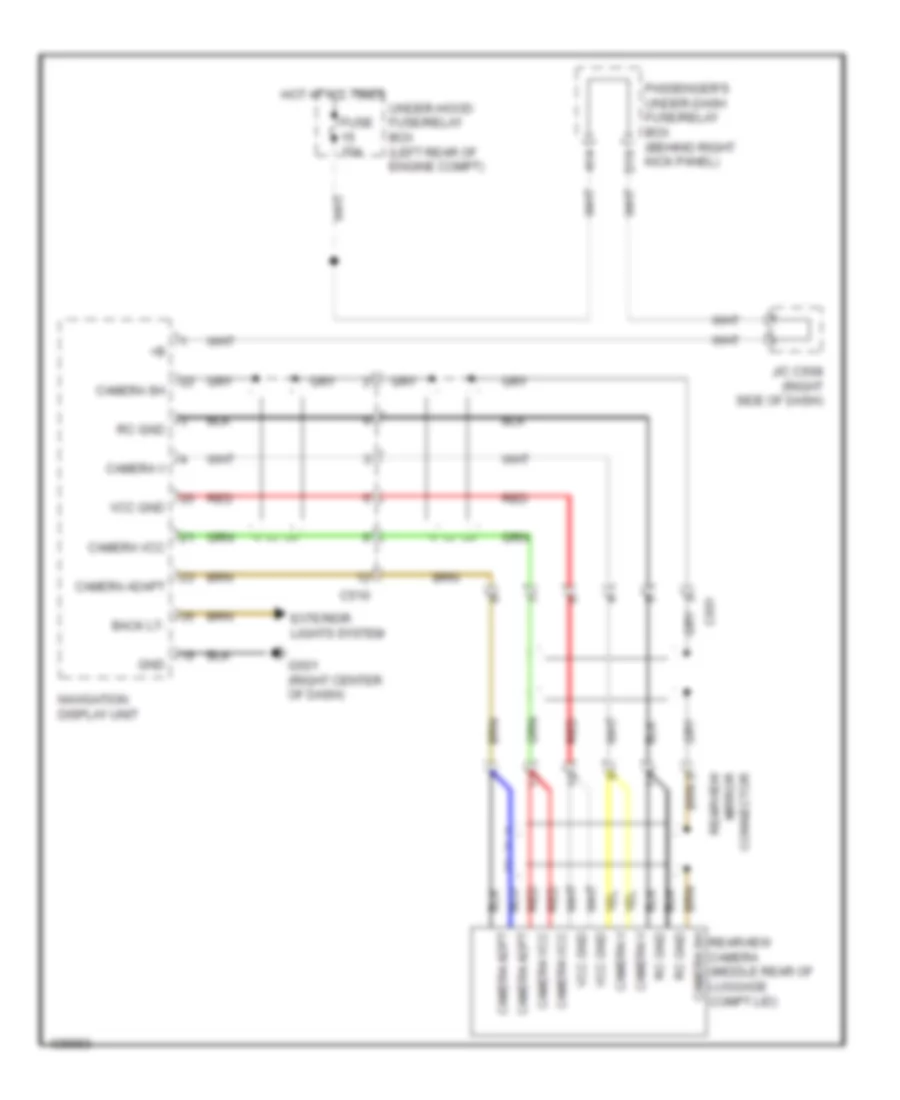 Rear Camera Wiring Diagram for Acura TL SH AWD 2014