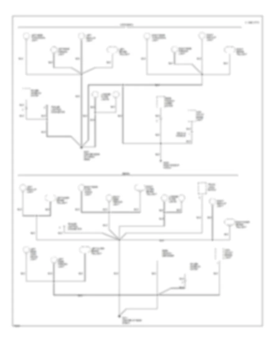 Ground Distribution Wiring Diagram (5 of 5) for Acura Integra LS 1995