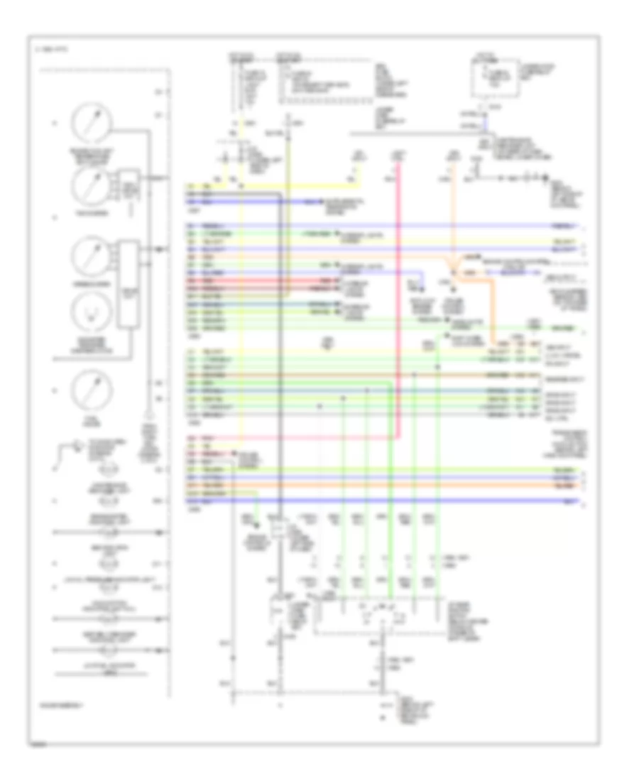 Instrument Cluster Wiring Diagram 1 of 2 for Acura Integra LS 1995
