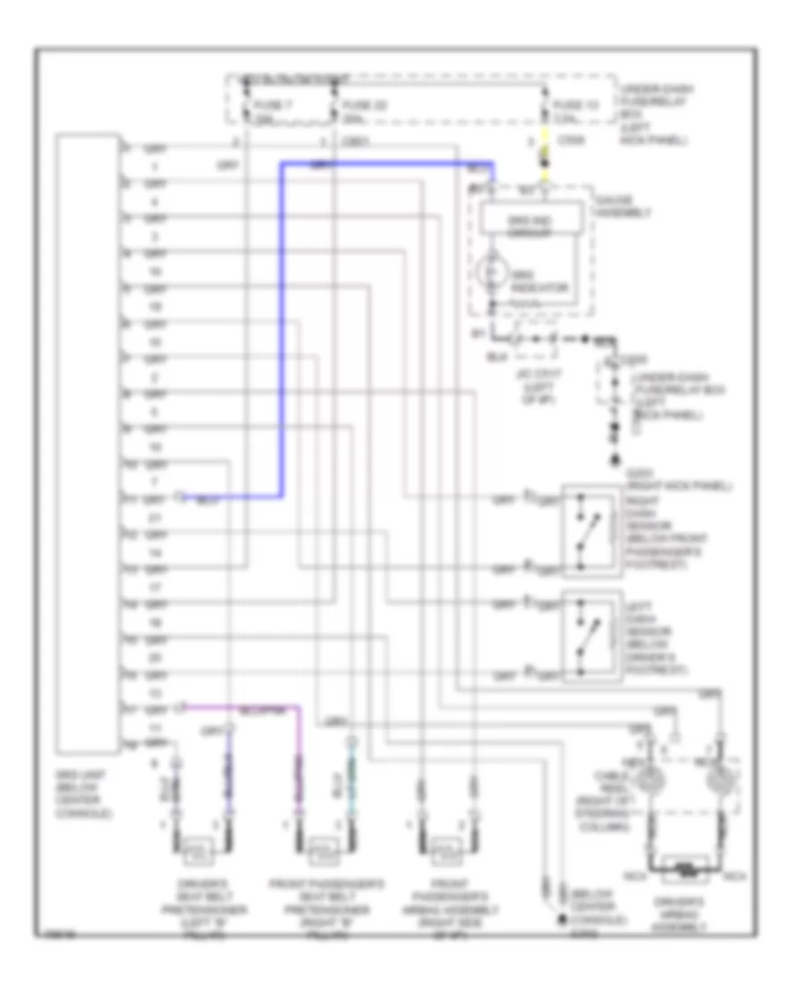 Supplemental Restraints Wiring Diagram for Acura Legend GS 1995