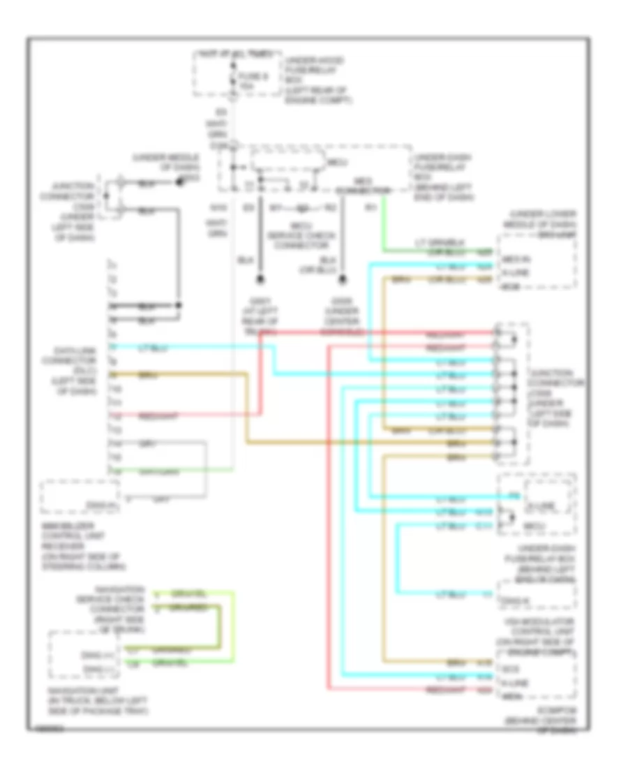 Data Link Connector Wiring Diagram for Acura TL 2004