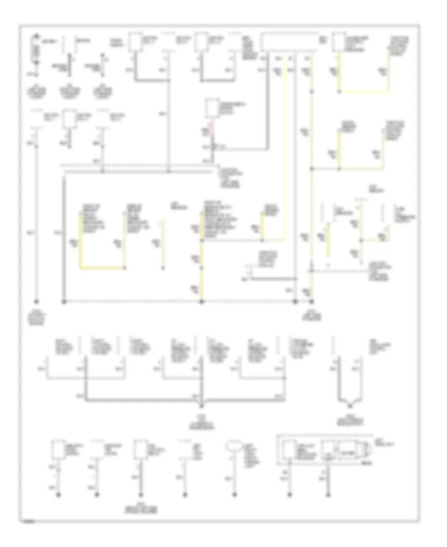 Ground Distribution Wiring Diagram 1 of 4 for Acura TL 2004