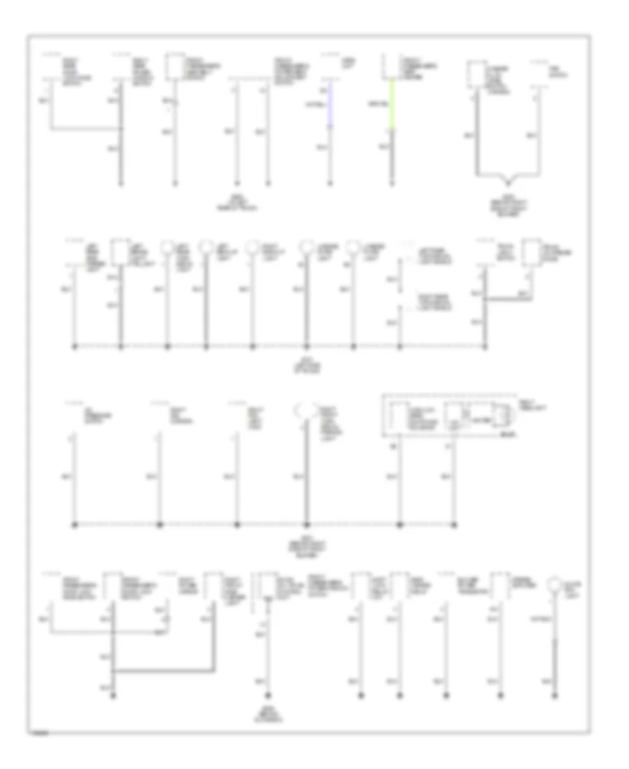 Ground Distribution Wiring Diagram 3 of 4 for Acura TL 2004
