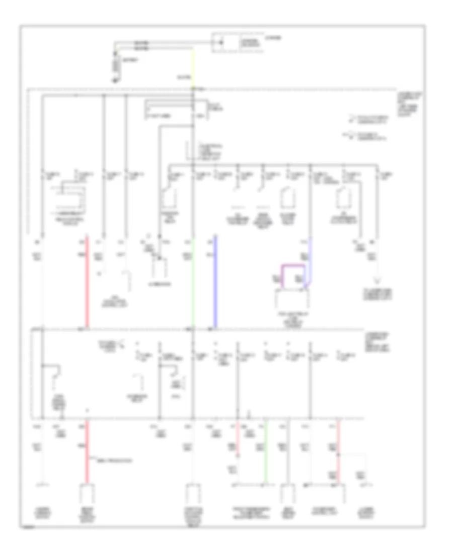 Power Distribution Wiring Diagram 1 of 4 for Acura TL 2004