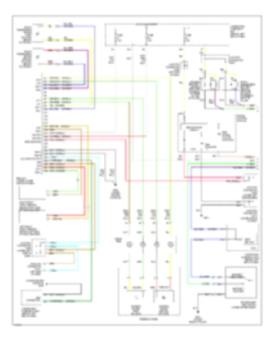 Supplemental Restraints Wiring Diagram 1 of 2 for Acura TL 2004