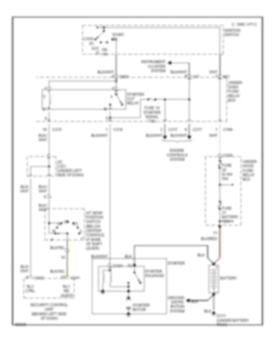 Starting Wiring Diagram A T for Acura Legend L 1995