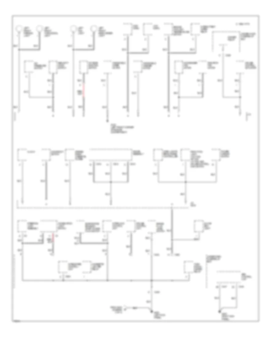Ground Distribution Wiring Diagram (2 of 4) for Acura 3.2TL 1996