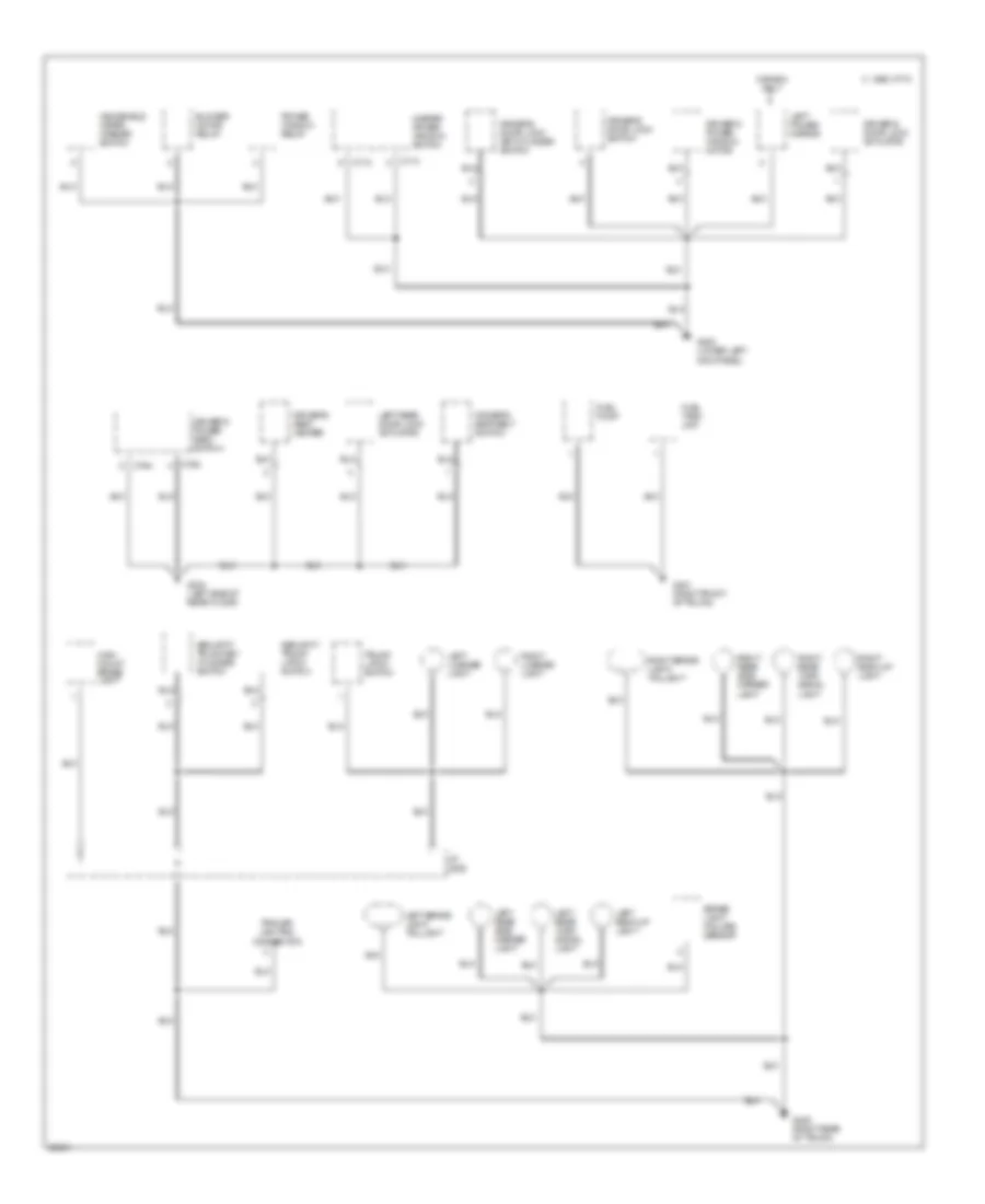 Ground Distribution Wiring Diagram 4 of 4 for Acura 3 2TL 1996