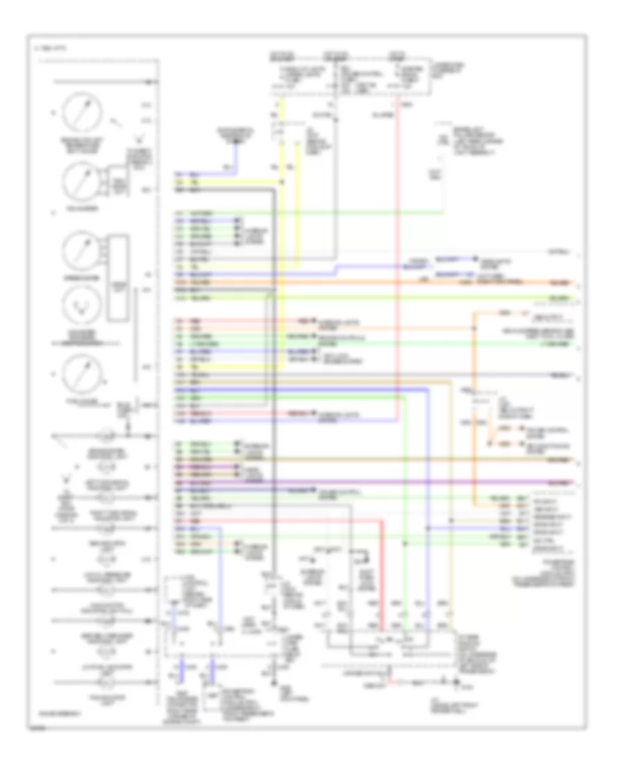Instrument Cluster Wiring Diagram 1 of 2 for Acura 3 2TL 1996