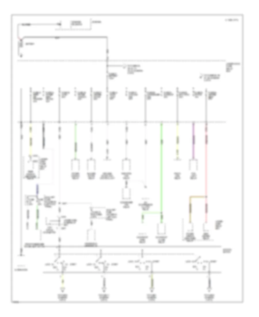 Power Distribution Wiring Diagram 1 of 5 for Acura 3 2TL 1996