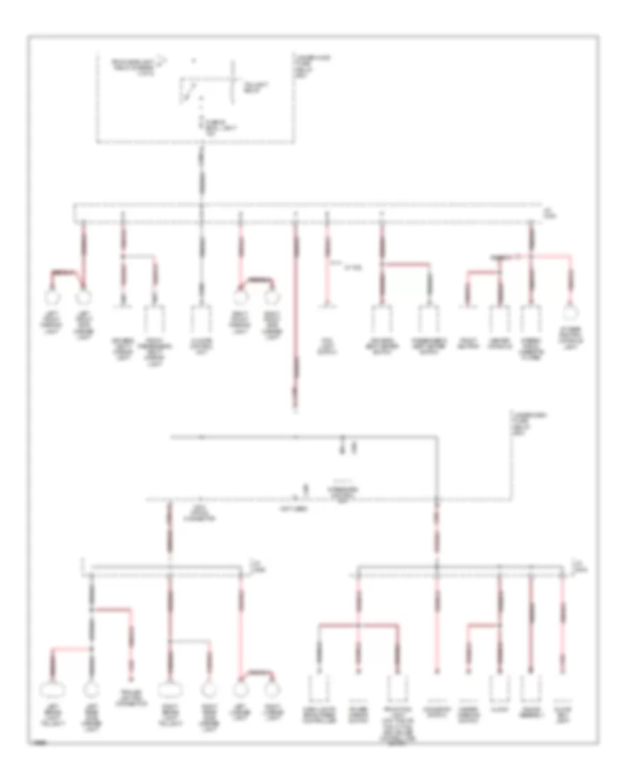 Power Distribution Wiring Diagram (5 of 5) for Acura 3.2TL 1996