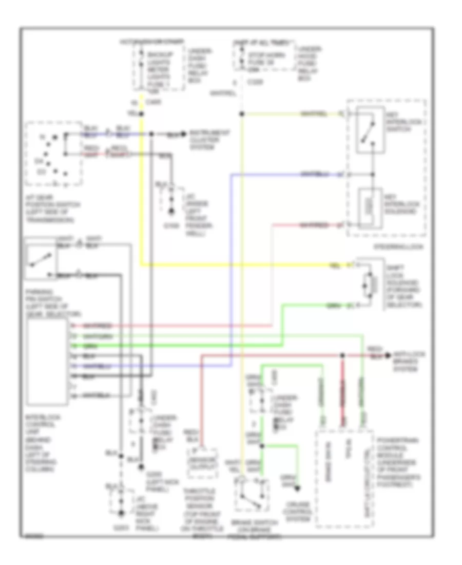 Shift Interlock Wiring Diagram for Acura 3.2TL 1996