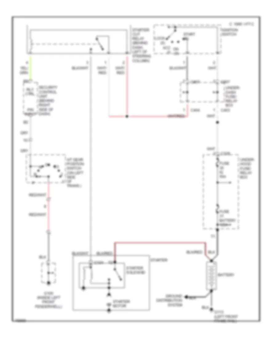 Starting Wiring Diagram for Acura 3 2TL 1996