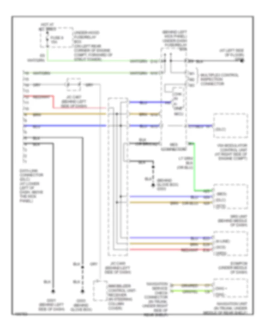 Data Link Connector Wiring Diagram for Acura TSX 2004