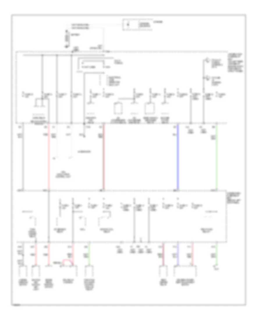 Power Distribution Wiring Diagram 1 of 4 for Acura TSX 2004