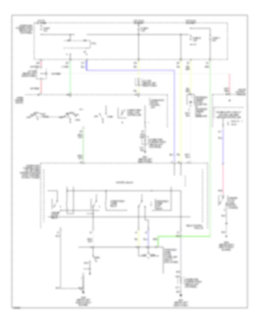Электросхема стеклоочистителя, дворников и омывателя для Acura TSX 2004